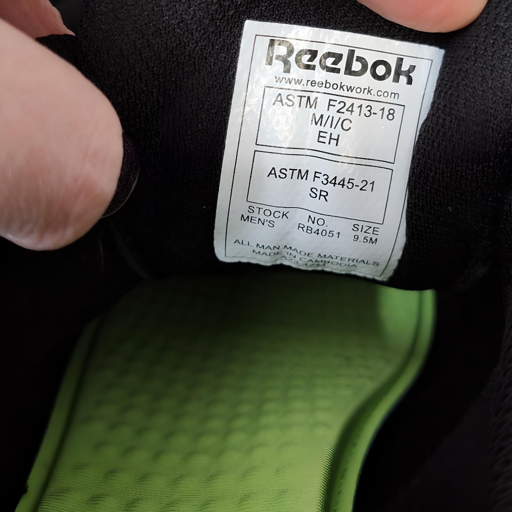Reebok SUBLITE CUSHION Men's Saftey Work Shoe COMPOSITE Toe Size 9.5M RB4051 - Picture 7 of 12